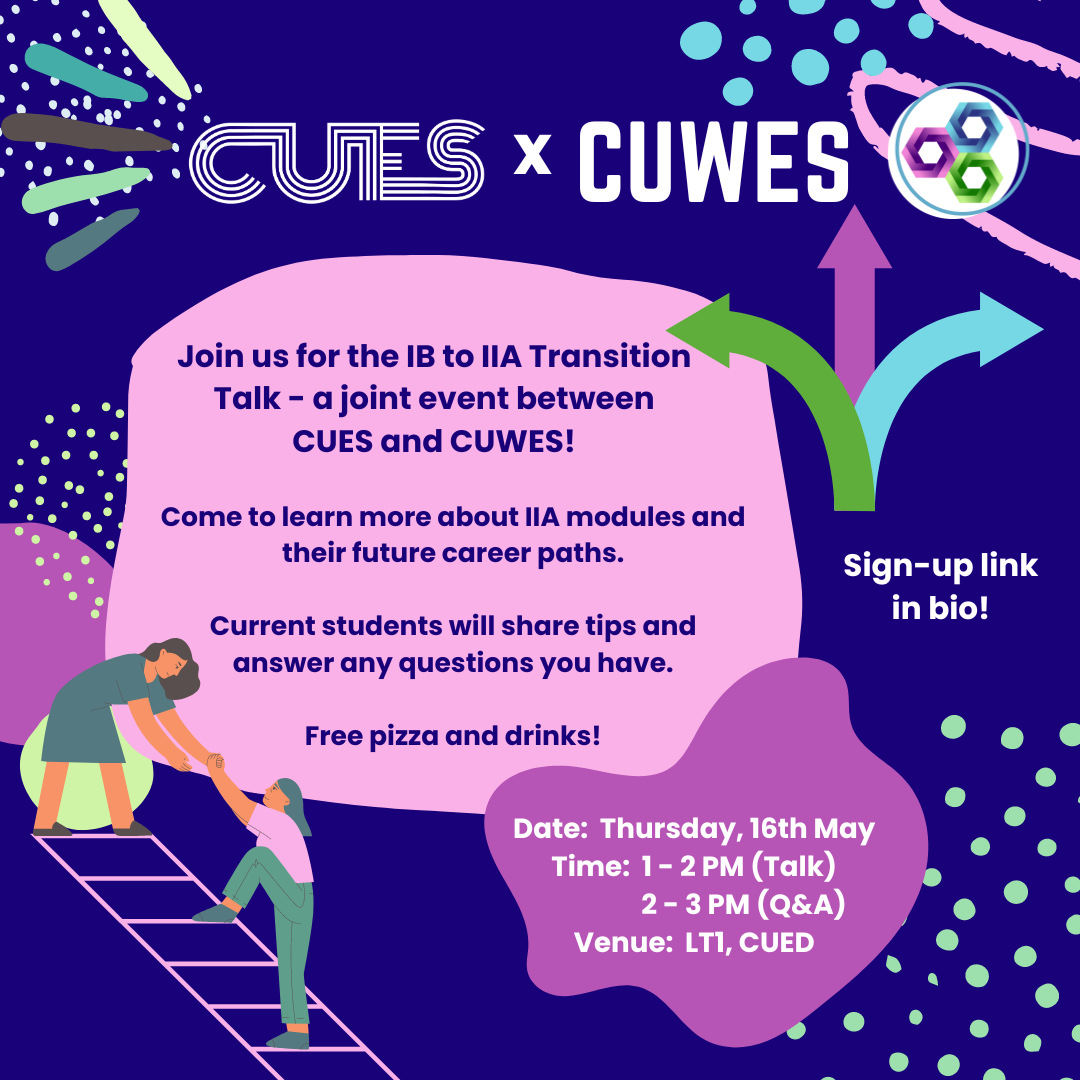 CUES x CUWES IB to IIA Transition Talk